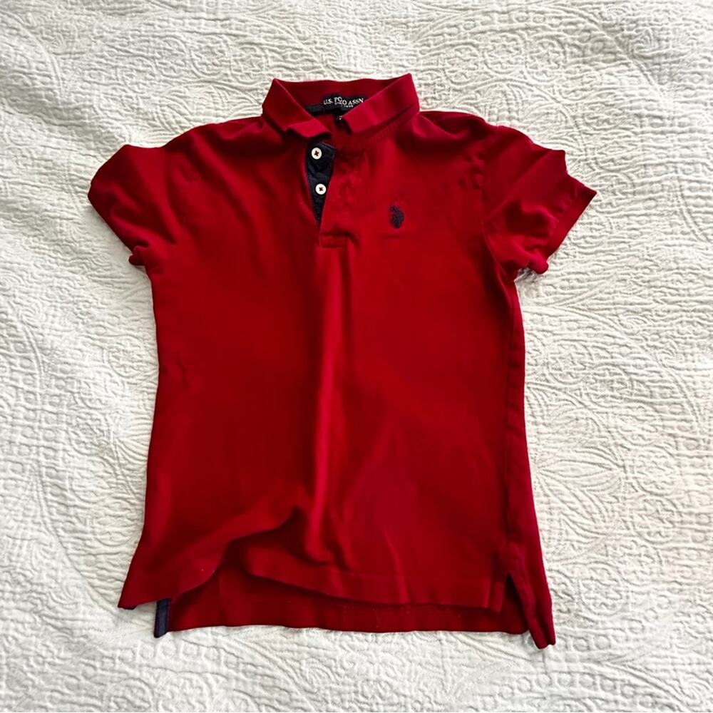 U.S. Polo Assn. Red Polo Shirt Kids Large